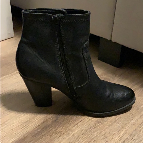 A black with gold zipper detailing booties - Picture 2 of 5